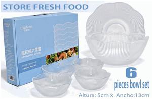 Set de bowls de cristal 6 piezas