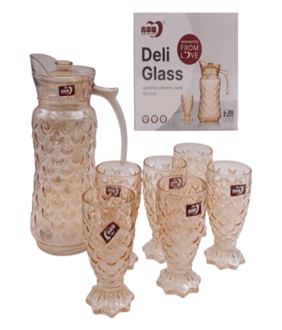 Juego de Jarra mas vasos Deliglass