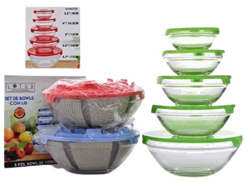 Set de bowls Lotus de vidrio