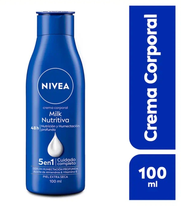 Crema corporal Nivea Milk nutritiva 100ml