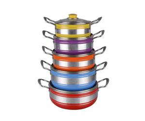 Juego de ollas Lotus colores Teflon 5 piezas