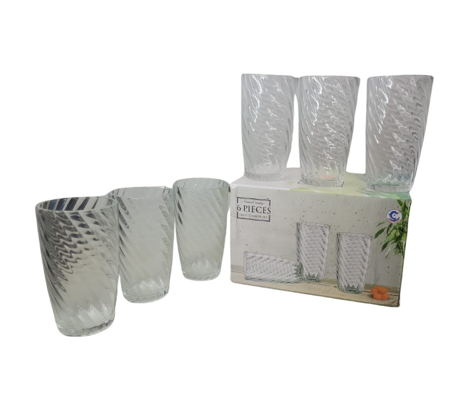 Juego de 6 vasos de cristal MPJ