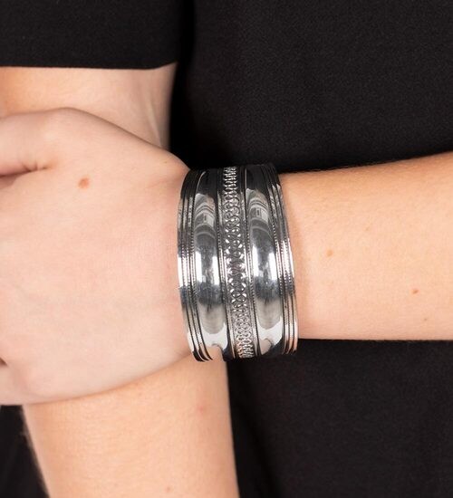 Brazalete Ancho, Plateado