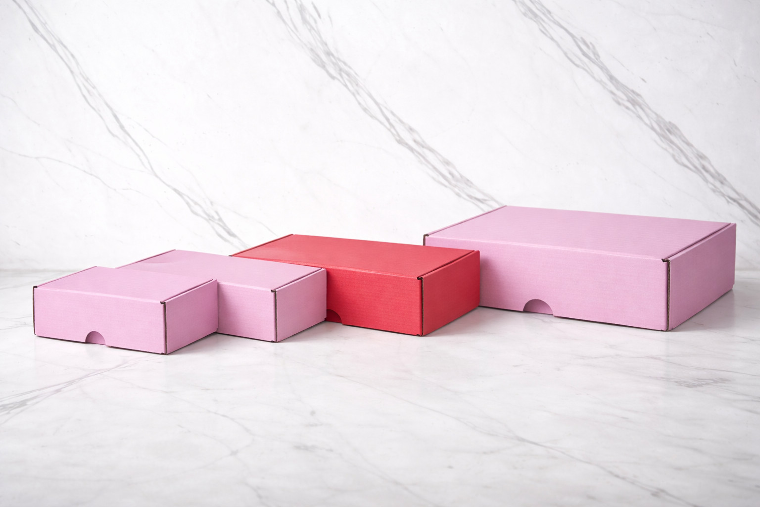 CAJA ROSADA 12x10x4 PACK DE 50 UDS