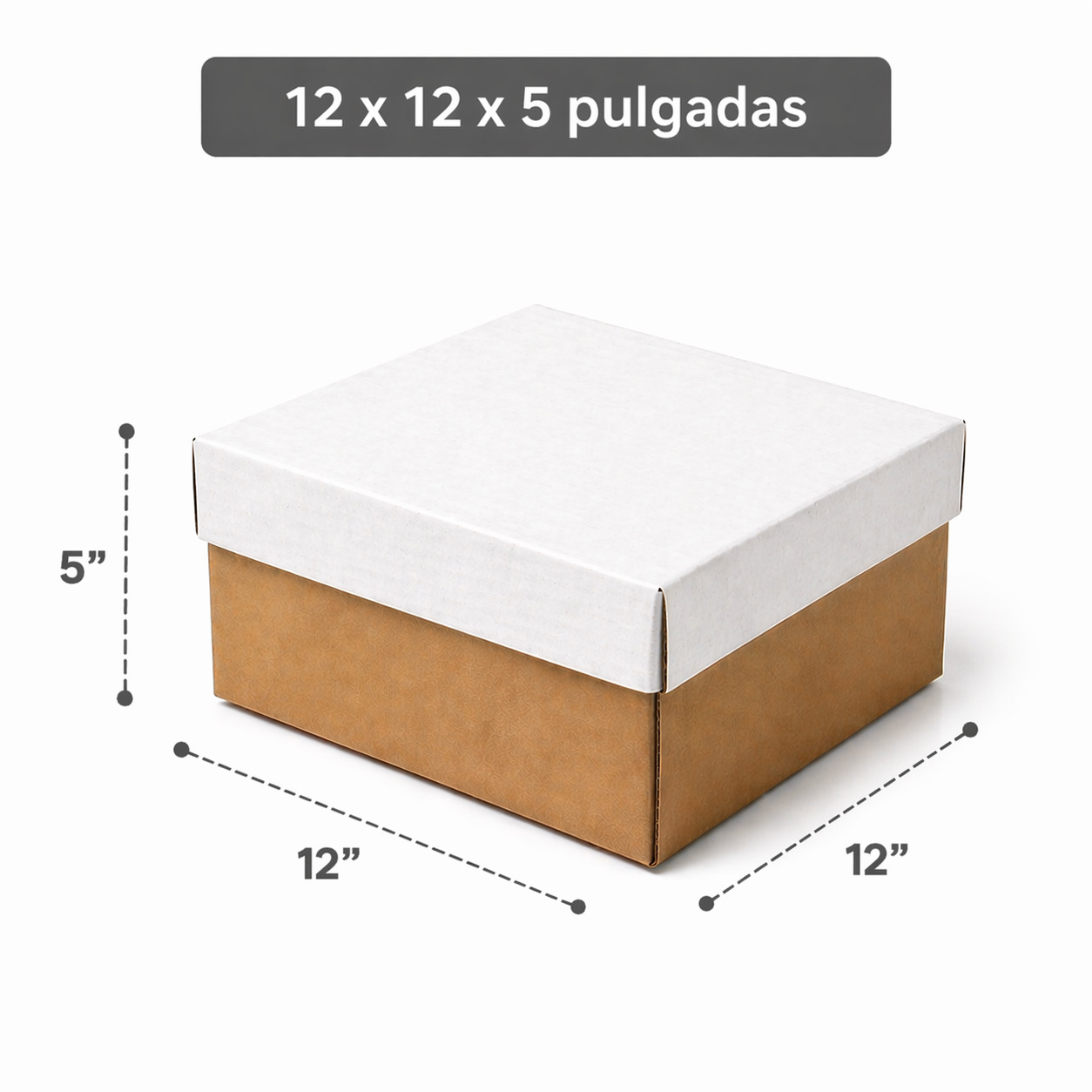 CAJA PASTEL CUADRADA 12X12X5