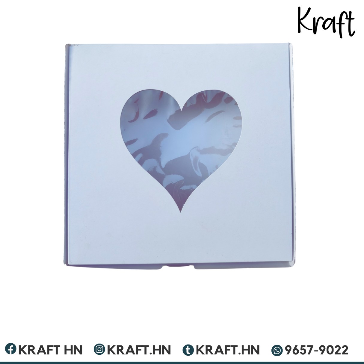 CAJA 7x7x2 CORAZÓN BLANCA PACK 25 CAJAS