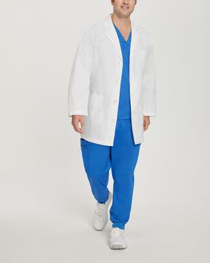 GABACHA LARGA BLANCA PARA HOMBRE 3148 LANDAU DE 3 BOLSILLOS